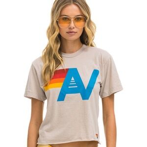 Aviator Nation boyfriend cropped tee